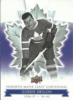 2017 Upper Deck Toronto Maple Leafs Centennial - Blue Die Cut #58 Gordie Drillon Front