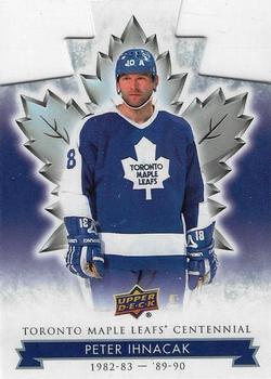 2017 Upper Deck Toronto Maple Leafs Centennial - Blue Die Cut #60 Peter Ihnacak Front