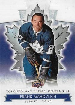 2017 Upper Deck Toronto Maple Leafs Centennial - Blue Die Cut #64 Frank Mahovlich Front