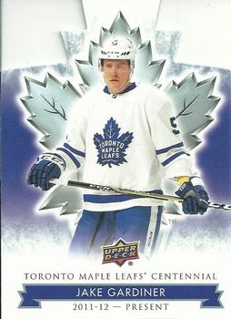2017 Upper Deck Toronto Maple Leafs Centennial - Blue Die Cut #67 Jake Gardiner Front