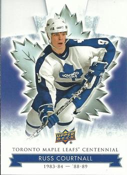 2017 Upper Deck Toronto Maple Leafs Centennial - Blue Die Cut #69 Russ Courtnall Front