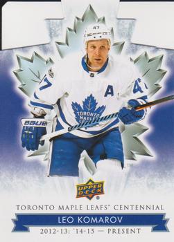 2017 Upper Deck Toronto Maple Leafs Centennial - Blue Die Cut #71 Leo Komarov Front