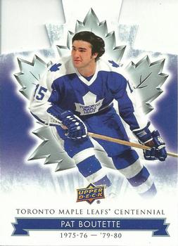 2017 Upper Deck Toronto Maple Leafs Centennial - Blue Die Cut #73 Pat Boutette Front