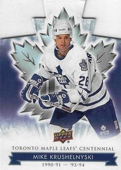 2017 Upper Deck Toronto Maple Leafs Centennial - Blue Die Cut #74 Mike Krushelnyski Front