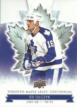 2017 Upper Deck Toronto Maple Leafs Centennial - Blue Die Cut #78 Ed Olczyk Front