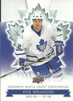 2017 Upper Deck Toronto Maple Leafs Centennial - Blue Die Cut #85 Kyle Wellwood Front