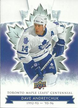 2017 Upper Deck Toronto Maple Leafs Centennial - Blue Die Cut #91 Dave Andreychuk Front