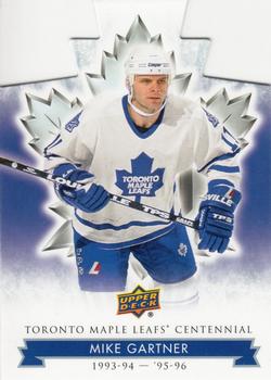 2017 Upper Deck Toronto Maple Leafs Centennial - Blue Die Cut #92 Mike Gartner Front