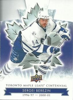2017 Upper Deck Toronto Maple Leafs Centennial - Blue Die Cut #94 Sergei Berezin Front