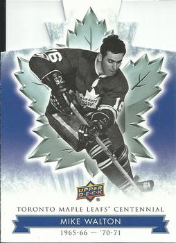2017 Upper Deck Toronto Maple Leafs Centennial - Blue Die Cut #96 Mike Walton Front