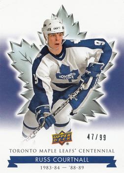 2017 Upper Deck Toronto Maple Leafs Centennial - Blue Exclusives #69 Russ Courtnall Front