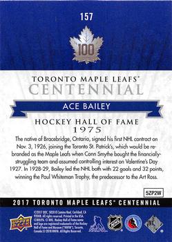 2017 Upper Deck Toronto Maple Leafs Centennial - Blue Exclusives #157 Ace Bailey Back