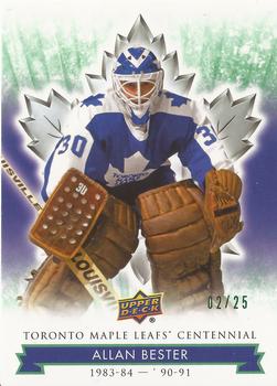 2017 Upper Deck Toronto Maple Leafs Centennial - Green #30 Allan Bester Front