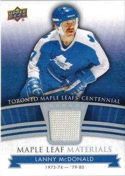 2017 Upper Deck Toronto Maple Leafs Centennial - Maple Leaf Materials #ML-LM Lanny McDonald Front