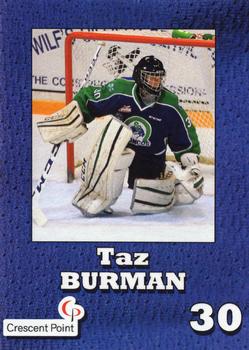 2016-17 Crescent Point Swift Current Broncos (WHL) #NNO Taz Burman Front