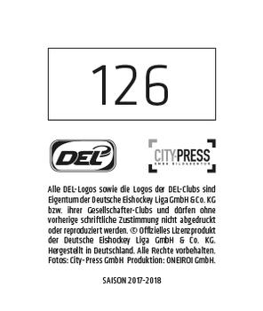 2017-18 Playercards Stickers (DEL) #126 Petr Taticek Back
