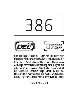 2017-18 Playercards Stickers (DEL) #386 Frederik Tiffels Back