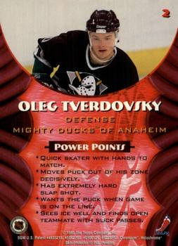 1994-95 Finest - Bowman's Best Refractors Rookies #2 Oleg Tverdovsky Back