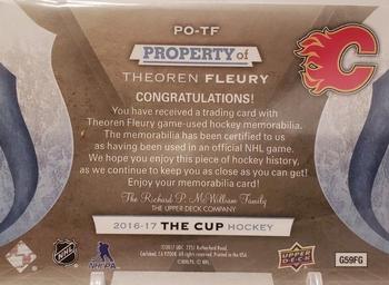 2016-17 Upper Deck The Cup - Property Of... Stick Nameplate #PO-TF Theoren Fleury Back