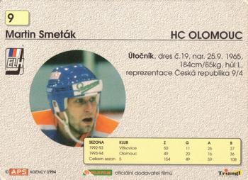 1994-95 APS Extraliga (Czech) #9 Martin Smetak Back