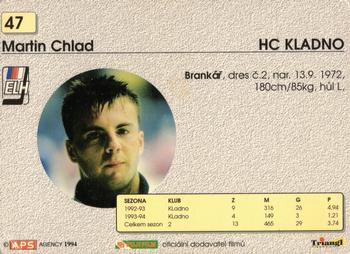 1994-95 APS Extraliga (Czech) #47 Martin Chlad Back