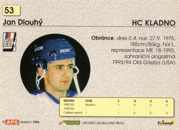 1994-95 APS Extraliga (Czech) #53 Jan Dlouhy Back