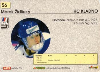1994-95 APS Extraliga (Czech) #56 Marek Zidlicky Back