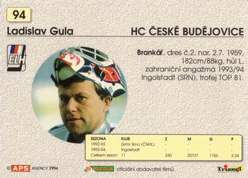 1994-95 APS Extraliga (Czech) #94 Ladislav Gula Back