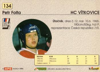 1994-95 APS Extraliga (Czech) #134 Petr Folta Back