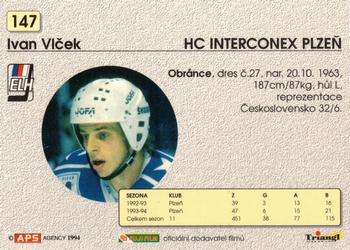 1994-95 APS Extraliga (Czech) #147 Ivan Vlcek Back