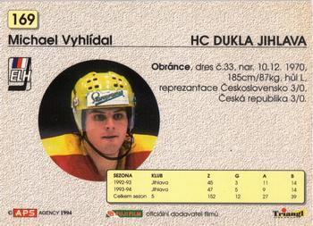 1994-95 APS Extraliga (Czech) #169 Michael Vyhlidal Back