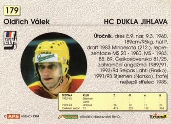 1994-95 APS Extraliga (Czech) #179 Oldrich Valek Back