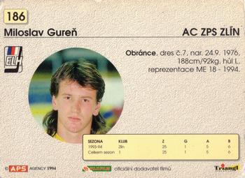 1994-95 APS Extraliga (Czech) #186 Miroslav Guren Back
