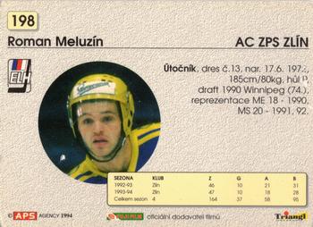 1994-95 APS Extraliga (Czech) #198 Roman Meluzin Back