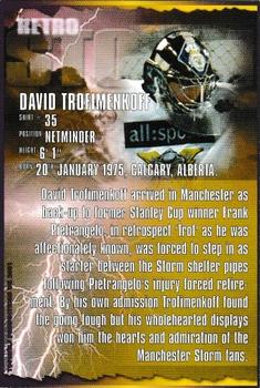2001-02 RetroStorm Collection Manchester Storm (BISL) #NNO David Trofimenkoff Back