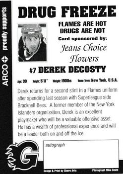 1998-99 Guildford Flames (BNL) #NNO Derek DeCosty Back