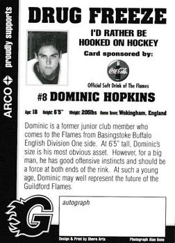 1998-99 Guildford Flames (BNL) #NNO Dominic Hopkins Back