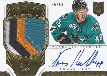 2013-14 Panini Rookie Anthology - 2013-14 Panini Dominion Update: Peerless Patches #PP-THE Tomas Hertl Front