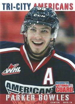 2015-16 Grandstand Tri-City Americans (WHL) #NNO Parker Bowles Front