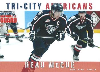 2015-16 Grandstand Tri-City Americans (WHL) #NNO Beau McCue Front