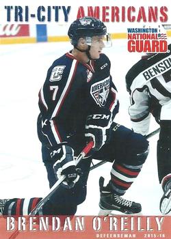 2015-16 Grandstand Tri-City Americans (WHL) #NNO Brendan O'Reilly Front