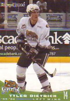 2003-04 Grandstand Everett Silvertips (WHL) #NNO Tyler Dietrich Front