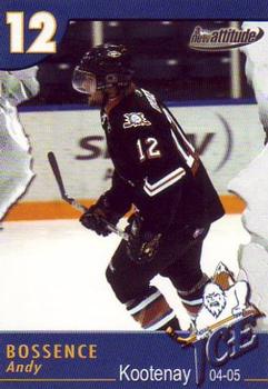 2004-05 BC Hydro Kootenay Ice (WHL) #NNO Andy Bossence Front