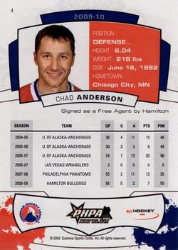 2009-10 Extreme Hamilton Bulldogs (AHL) #NNO Chad Anderson Back