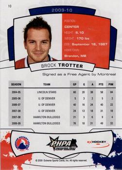 2009-10 Extreme Hamilton Bulldogs (AHL) #NNO Brock Trotter Back