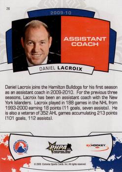 2009-10 Extreme Hamilton Bulldogs (AHL) #NNO Daniel Lacroix Back