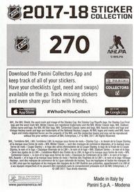 2017-18 Panini Stickers #270 Dougie Hamilton Back