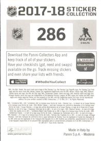 2017-18 Panini Stickers #286 Patrick Kane Back