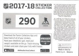 2017-18 Panini Stickers #290 Colorado Avalanche Logo Back