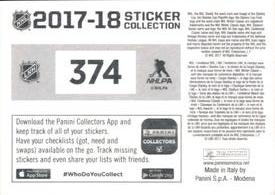 2017-18 Panini Stickers #374 San Jose Sharks Logo Back